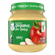 Gerber 1st Foods Organic for Baby Baby Food Apple, 4 oz Jar