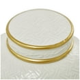thumbnail image 4 of DecMode 10"W, 8"H White Ceramic Decorative Jars with Gold Accents, 2-Pieces, 4 of 8