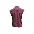 thumbnail image 4 of Dealer Leather  Mens Denim Burgundy Sleeveless Shirt - Small, 4 of 4