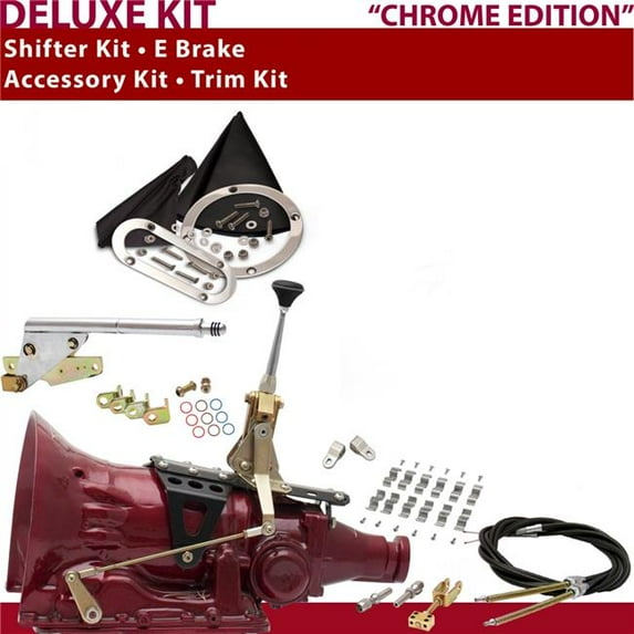 American Shifter 4L80E Shifter Kit 6 in. E Brake Cable Clamp Clevis Trim Kit for D44C5