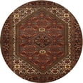 thumbnail image 1 of Ahgly Company Machine Washable Indoor Round Traditional Sienna Brown Area Rugs, 3' Round, 1 of 7