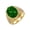 Gold Green, variant on Women Men's Oval Gemstone Stainless Steel Diamond Ring Vintage Personalized Hip Hop Ring Band Jewelry Silver Red Size 11