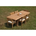 thumbnail image 5 of Grade-A Teak Dining Set: 6 Seater 7 Pc: 94" Double Extension Rectangle Table And 6 Veranda Arm Chairs Outdoor Patio WholesaleTeak #WMVRy, 5 of 5