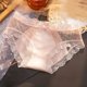 thumbnail image 2 of Gibobby Calzones de encaje para mujer Calzoncillos de malla de seda de hielo sin costuras para mujer Ropa interior cómoda con borde de encaje de algodón Bowknot(Rosa,Talla única), 2 of 5