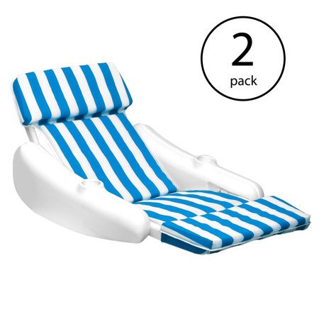 Swimline SunChaser Swimming Pool Padded Floating Luxury Chair Lounger (2 (Best Pads For Swimming)