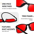 thumbnail image 5 of Joopin Rectangular Sleep Glasses with Blue Green Light Blocking, Red Light Lens for Computer Gaming, Screen Fatigue & UV400 Protection, 5 of 7