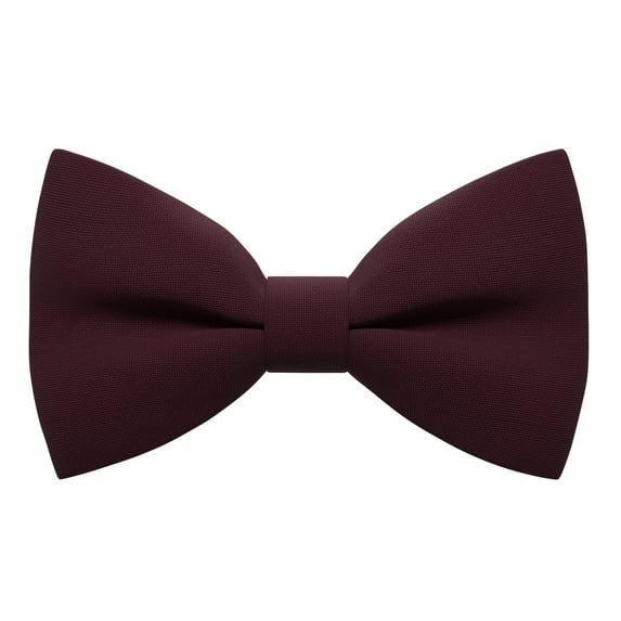 Men's Classic Pre-Tied Bow Tie Formal Solid Tuxedo, by Bow Tie House (Large, Marsala)
