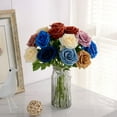 thumbnail image 6 of Artificial Rose 10pcs Open Flower Bouquet Faux Rose Stems for Wedding Arrangement, Bridal Bouquet, Centerpiece, Fake Faux Silk Flowers, 6 of 6