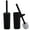 Black, variant on Bath Bliss Acrylic Square Toilet Brush and Holder Set in White
