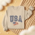 thumbnail image 2 of Tnhcen Women's 4th of July Sweatshirt, Patriotic USA Graphic Pullover, Long Sleeve Crewneck Casual Loose Fit Top, No Hood Fleece Sweater, Sizes S-2XL, 2 of 5
