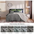 thumbnail image 6 of U by Bedsure Duvet Cover Queen Size, Set 3 Pieces with Zipper Closure, 1 Duvet Cover 90x90 inches and 2 Pillow Shams, Charcoal Grey, 6 of 6