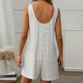 thumbnail image 4 of Censtreet Women Summer V-Neck Shorts Jumpsuit One Piece Bodysuit Pajama Sleeveless Bodycon Rompers Overall, 4 of 8