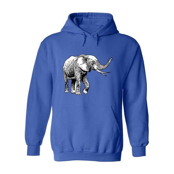 Incredible Elephant Sketch Hoodie Women -Image by Shutterstock, Female Medium