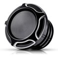 thumbnail image 1 of Tapa de gasolina decorativa para tanque de combustible de aluminio Cnc de motocicleta cromada negra para Harley Sportster Xl1200 883 1996-2014, 1 of 5