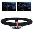 thumbnail image 4 of Keenso Auto Car Racing Steering Wheel, Universal 14in 6-Bolts with Horn Button Aluminum Frame Napped Leather for Most Vehicles, 4 of 7