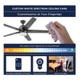 thumbnail image 4 of Harbor Breeze Flanagan II 52-in Matte Black Color-changing Indoor Ceiling Fan with Light Remote (5-Blade), 4 of 9