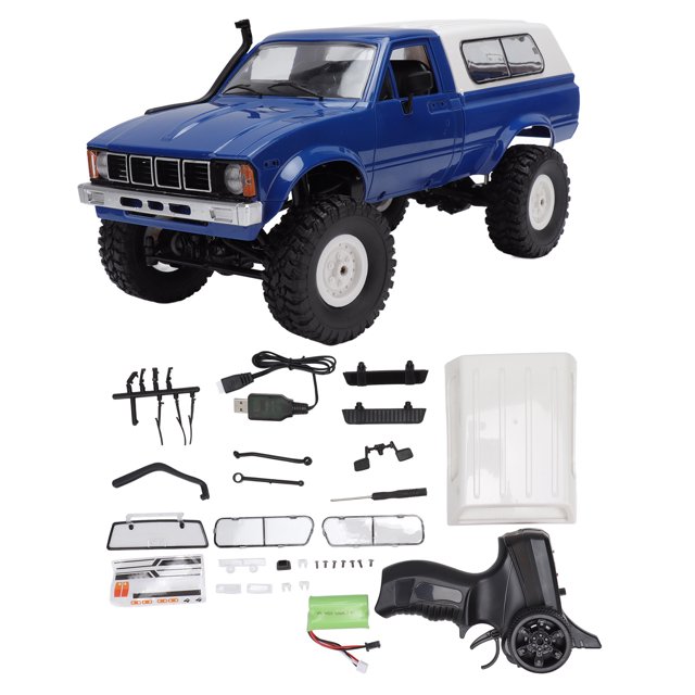 Camioneta RC Tracción en las Cuatro Ruedas 2.4GHZ 500mAh Batería Neumáticos Antideslizantes Coche de Escalada RC para más de 8 Azul YUNYI BRAND Deportes