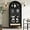 Black, variant on 71” Tall Arched Kitchen Pantry Cabinet, Modern Farmhouse Hutch Storage Cabinets with Large Drawer and Glass Doors for Kitchen, Dining Room, Living Room, Black