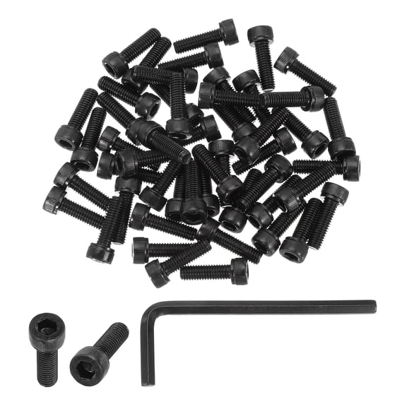 M5 x 16mm Hex Socket Head Screws Cap Bolt, 50 Pack 12.9 Grade Carbon Steel Hexagon Socket Screw  with Hex Wrenches