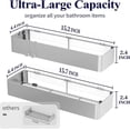 thumbnail image 3 of Shower Caddy - 2 Pack Rustproof Shower Organizer, Drill-Free & Quick-Dry Shower Shelves for inside Shower with Large Capacity, Durable Stainless Steel, 3 of 4