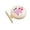 Beige, variant on Plastic Cartoon Pig Pattern Retractable Badge Holder with Clip for Office School ID Card Name Tag Accessory