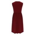 thumbnail image 4 of Tumotour Summer Dress For Women Lace-Neck Striped Floral Printed Summer Sleeveless Tank Long Maxi Party Dress T-Shirt Top Long Party Dress, 4 of 4
