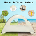 thumbnail image 4 of Beach Tent Sun Shelter with Breathable, Portable Outdoor Camping Tent Shade Canopy for Beach & Camping Green, 4 of 8
