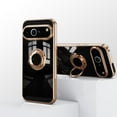 thumbnail image 3 of Case for Google Pixel 7,[Built-in Rotatable Magnetic Kickstand] Plating Edge Soft TPU Slim Drop Protection Shockproof Phone Case for Google Pixel 7 5G,6.3 inch 2022 (Black), 3 of 14