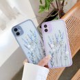 thumbnail image 3 of Compatible with iPhone Case for Clear Flowers Pattern Frosted PC Back 3D Floral Girls Woman and Soft TPU Bumper Protective Silicone Slim Shockproof Case for iPhone, 3 of 4