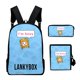 thumbnail image 1 of Juego de mochilas escolares con estampado de anime Lankyboxes, bolsa tipo mensajero para lápices, 1 of 1