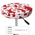 thumbnail image 4 of Goofa red plaid Moose Bunny bear Printed Stool Covers Round, Waterproof Round Bar Stool Covers Anti-Slip Round Bar Stool Seat Cover with Elastic Bands Durable-13 inch, 4 of 7
