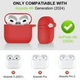 thumbnail image 4 of GALAPROX AirPods 4 Generation Case[2024] Soft Silicone Headphone Cover with Keychain|Hand Strap, 4 of 8