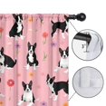 thumbnail image 4 of Blackout Kids Curtains,Boston Terrier Dogs and Flowers Childrens Insulated Curtains Set Of 2,Bedroom Essentials,Toddler Room Decor 42x63in(106x160cm), 4 of 4