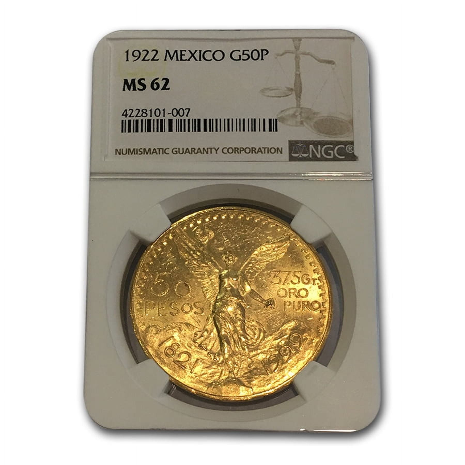 1947 Mexico Gold 50 Pesos Coin, MS-66 PCGS - Walmart.com