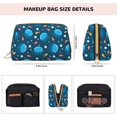thumbnail image 2 of Cute Fish Blue Jellyfish Makeup Bag, Large Capacity Travel Cosmetic Bag for Women Girls- Travel Toiletry Bag Leather Portable Waterproof Makeup Case Organizer with Handle, 2 of 4