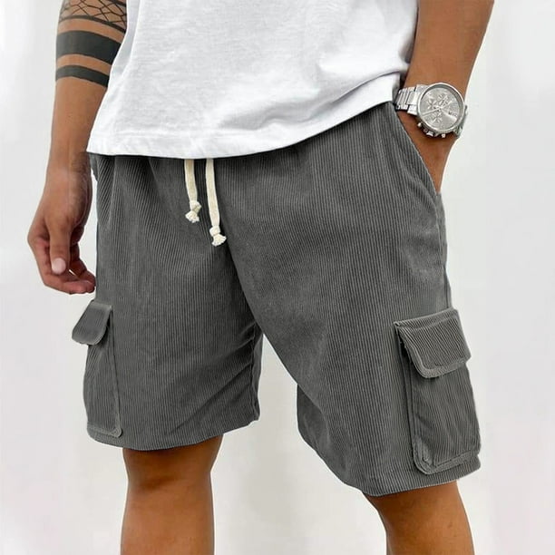 WILLBEST Pantalones Cortos Cargo para Hombre, Informales, Cómodos, Ligeros y Transpirables, con Cordón para Deportes Al Aire Libre y Relajación.