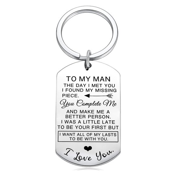 Cadeaux de la Saint-Valentin pour Hommes à Mon Homme Porte-Clés Anniversaire