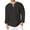 Black, variant on VERUGU Mens Lightweight Breathable Casual Fashion Shirt Solid Color Long Sleeve V-Neck Fit Summer Loose Comfortable Blouse Navy L