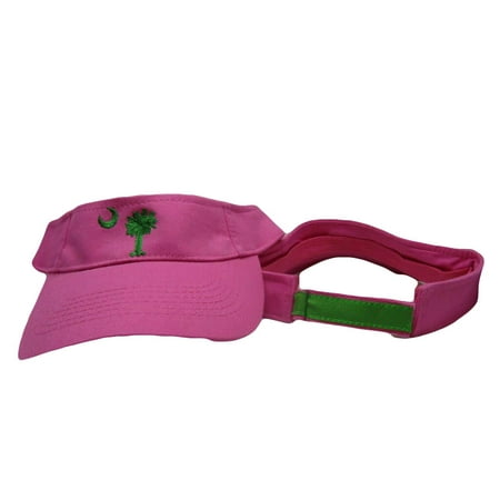 Embroidered South Carolina Sexy Hot Pink Palmetto Visor hat cap