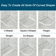 thumbnail image 5 of REGALWOVEN Collapsible Shower Barrier Stopper T-shape Water Splash Guard Blocker for Bathroom Khaki 39 Inch, 5 of 6