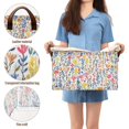 thumbnail image 5 of Yayeee Foldable Storage Basket for Shelves Waterproof Cloth Bins with Handles, Yellow Wildflower Pattern, 5 of 7