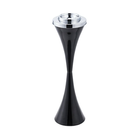 Floor Standing Ashtray Receptacle with Lid Contemporary Retro Self-Cleaning Outdoor (Best Outdoor Cigar Ashtray)