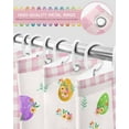 thumbnail image 6 of Easter Shower Curtain Easter Eggs Bunny Spring Flower Shower Curtains for Bathroom Decor Pink Plaid Bath Curtains Sets for Spring Easter Bathroom Decor Fabric Waterproof Standard 72" X 72", 6 of 6