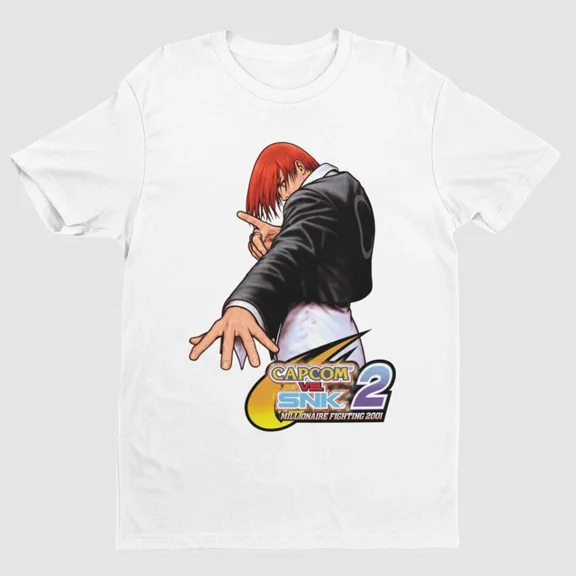 Kiraa Tee With Cvs2 Iori Yagami Unisex S-5Xl T-Shirt | Capcom Vs Snk2 Arcade Fighting Game Birthday Gifts; For Men & Women