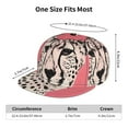 thumbnail image 4 of Hirioo Pink Cheetah Art for Baseball Cap Men Cap Flat Brim for Men Women Teens Adjustable Baseball Cap, 4 of 7