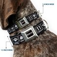 thumbnail image 2 of Peanuts Worldwide LLC Pet Collar, Dog Collar Metal Seatbelt Buckle, Peanuts Snoopy Care Symbols 100% Original Black White, 16 to 23 Inches 1.5 Inch Wide, 2 of 8