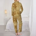 thumbnail image 5 of Disketp Pajamas Set Long Sleeve Sleepwear Womens Button Down Nightwear Pj Sets-Retro Palm Tree, 5 of 9