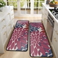 thumbnail image 4 of Kitchen Rugs Sets Of 2,Red and Blue Floral Pattern Anti Fatigue Kitchen Mat Rugs Non Slip Washable,Decorative Kitchen Floor Mats for Kitchen,Sink,Laundry,17"x47"+17"x47", 4 of 5