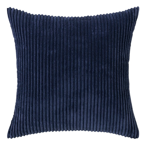 Fundas de cojín decorativas Boho Fall Cojín cuadrado de pana a rayas para sofá, cama o sillón de salón 18 x 18 pulgadas (16 estilos, 45 x 45 cm)