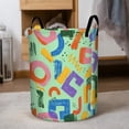 thumbnail image 6 of Colorful Abstract Shapes Play Print Extra Large Foldable Laundry Basket  Stylish  Easy to Use for Bedroom Bathroom  Laundry Room  Oxford Fabric Storage Bin, 6 of 9
